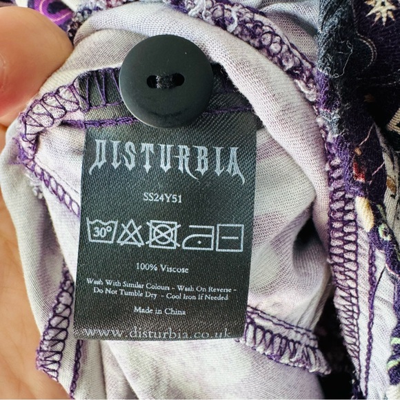 Disturbia MODERN MYSTIC witchy tarot snake Button Up mini Dress EUC - Picture 8 of 9